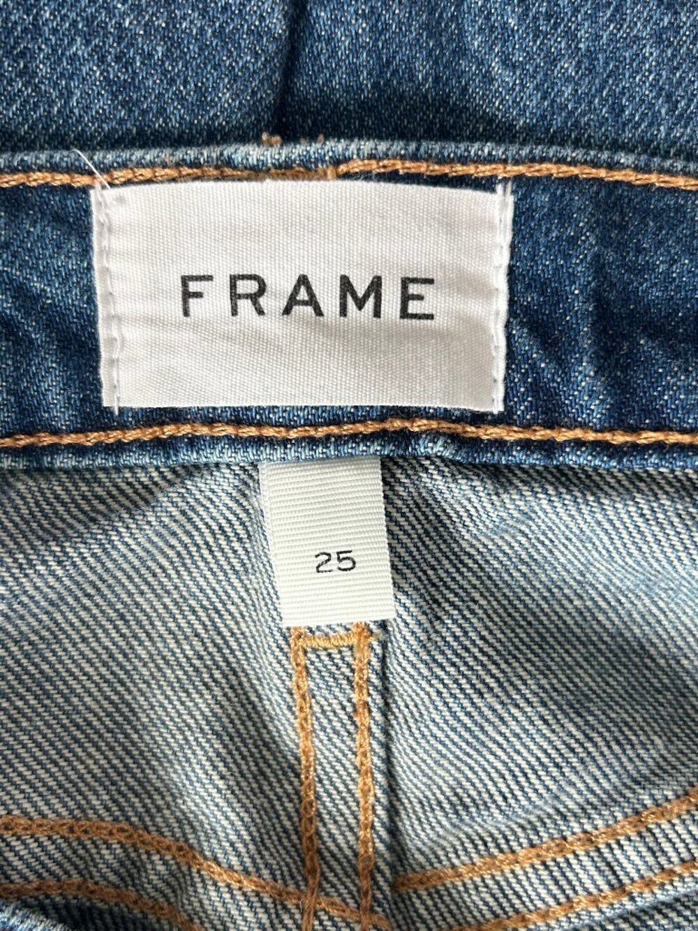 FRAME Le Mec Malibu Relaxed Boyfriend Jeans 25 Button Fly Raw Hem 100% Cotton - Picture 5 of 9